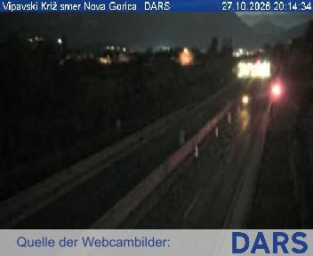 H4, Razdrto - Vrtojba, viadukt Ribnik, pogled proti Ajdovščini, Blickrichtung Primorska in Notranjska