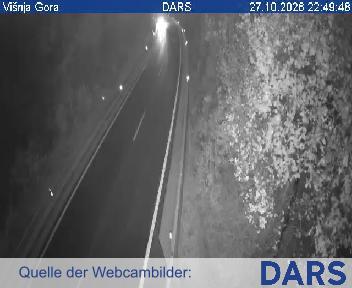 A2/E70, Ljubljana - Obrežje, odsek Peč - Višnja Gora, pogled proti Ljubljani, Blickrichtung Dolenjska