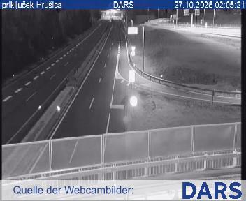 A2/E61, Karavanke - Ljubljana, priključek Jesenice - zahod, Hrušica, vrtljiva kamera, Blickrichtung Gorenjska