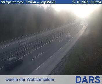 A1/E61/E70, Ljubljana - Koper, Štampetov most, Blickrichtung Primorska in Notranjska