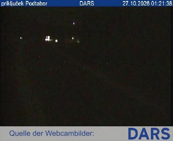 A2/E61, Karavanke - Ljubljana, priključek Podtabor II, pogled proti Kranju, Blickrichtung Gorenjska