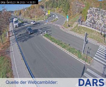 R2-437, Šentilj, Dunajska cesta, pogled proti prehodu Šentilj, Blickrichtung Štajerska, Koroška, Prekmurje