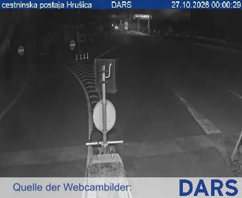 A2/E61, Karavanke - Ljubljana, cestninska postaja Hrušica, Blickrichtung Gorenjska
