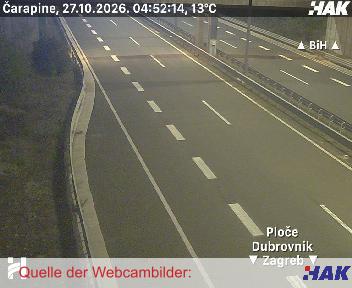 A10, BiH - Ploče, Blickrichtung beide Fahrtrichtungen