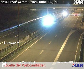 A3, Bregana-Zagreb-Lipovac, Blickrichtung beide Fahrtrichtungen
