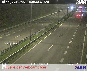 A3, Bregana-Zagreb-Lipovac, Blickrichtung beide Fahrtrichtungen